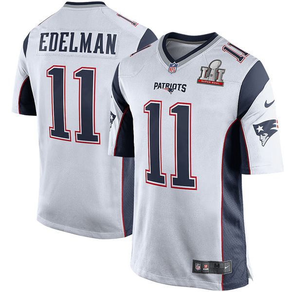 Julian Edelman New England Patriots Nike Super Bowl LI Bound Game Jersey - White